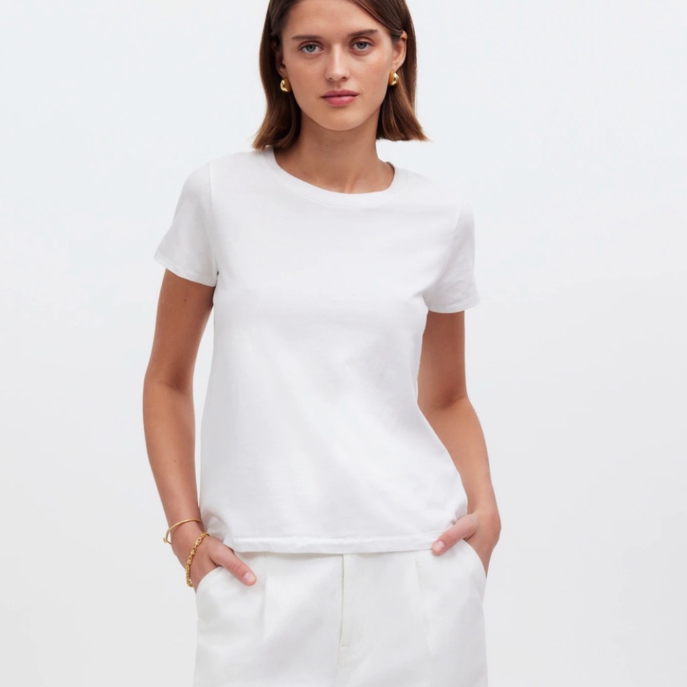 Madewell Northside Vintage White Tee • size small • NWT • J8526